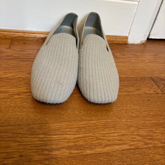 Vivaia Rosie Square-Toe Fluffy Loafers in Grey - 40 - Picture 8 of 9